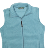 WOOLRICH Womens Blue Polyester Sleeveless Zip Fleece S Jacket Casual Outdoor