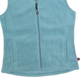 WOOLRICH Womens Blue Polyester Sleeveless Zip Fleece S Jacket Casual Outdoor