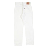 LEVI'S 501 Womens Jeans White Regular Straight Denim Raw W29 L30 Button Closure