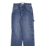 TALLY WEIJL Womens Blue Regular Straight Denim Jeans W28 L32 Utility Cargo Style