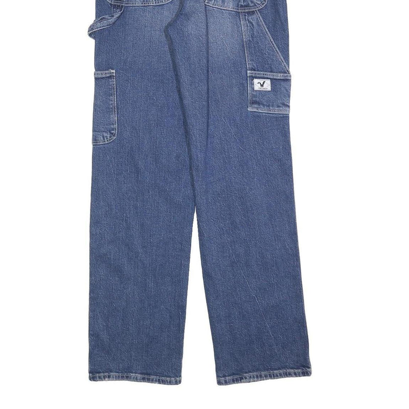 TALLY WEIJL Womens Blue Regular Straight Denim Jeans W28 L32 Utility Cargo Style