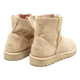 UGG Classic Mini Perforated Womens Ankle Boots Beige Synthetic UK 4.5