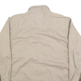 WRANGLER Mens Beige Cotton Blend Contrast Patch XL Casual Work Shirt