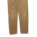 CARHARTT Mens Slim Fit Brown Cotton Blend Trousers W31 L32 Workwear