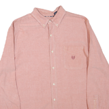 CHAPS Mens Pink Cotton Blend Shirt XL Button-Down Collar Long Sleeve Casual