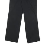 DICKIES Womens Cotton Blend Black Regular Fit Straight Leg Trousers W32 L28