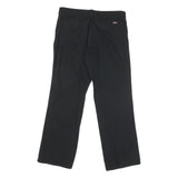 DICKIES Womens Cotton Blend Black Regular Fit Straight Leg Trousers W32 L28