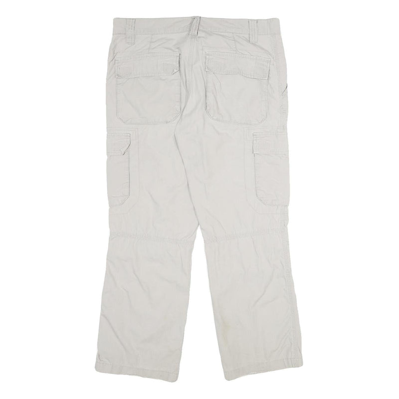 CLOCKHOUSE Mens Cotton Beige Regular Fit Straight Leg Trousers W34 L30 Casual