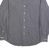 TOMMY HILFIGER Mens Grey L Cotton Shirt Long Sleeve Button Casual Pocket