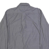 TOMMY HILFIGER Mens Grey L Cotton Shirt Long Sleeve Button Casual Pocket