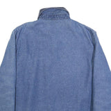 BIG BEN Mens Blue Button Cotton Blend Denim Jacket L Workwear Casual