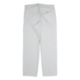 CALVIN KLEIN Mens Cotton White Regular Straight Trousers W34 L30 Casual Smart