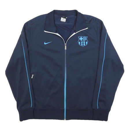 NIKE Mens Navy Blue Barca Track Jacket XL Polyester Zip Sportswear
