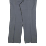 BRUNEX Mens Grey Regular Straight Trousers W34 L30 Classic Zip Closure