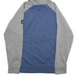 THE NORTH FACE Mens Blue & Grey Zip Jacket M Polyester Casual Hooded