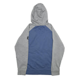 THE NORTH FACE Mens Blue & Grey Zip Jacket M Polyester Casual Hooded