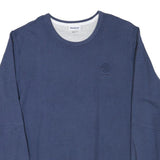 REEBOK Mens Blue Crew Neck XL Sweatshirt Classic Logo Cotton Blend Pullover