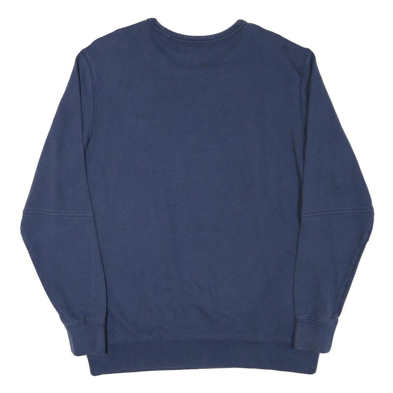 REEBOK Mens Blue Crew Neck XL Sweatshirt Classic Logo Cotton Blend Pullover