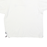 CHAPS Mens White Short Sleeve Plain Polo Shirt L Cotton Blend Classic Fit Button