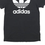 ADIDAS Mens Black Graphic T-Shirt M Short Sleeve Crew Neck Cotton Blend Casual