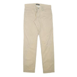 DOLCE & GABBANA Womens Woven Cotton Blend Beige Regular Fit Straight Leg