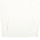 MANAGER STYLE Mens White Shirt M Classic Long Sleeve Cotton Blend Button Closure