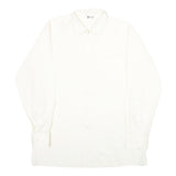 MANAGER STYLE Mens White Shirt M Classic Long Sleeve Cotton Blend Button Closure