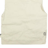 EASTERN COTTAGE Mens Cream Cotton Blend Utility Vest M Jacket Plain Zip Pockets