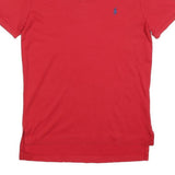 POLO RALPH LAUREN Mens Red Short Sleeve Plain S Classic Cotton Blend Polo Shirt