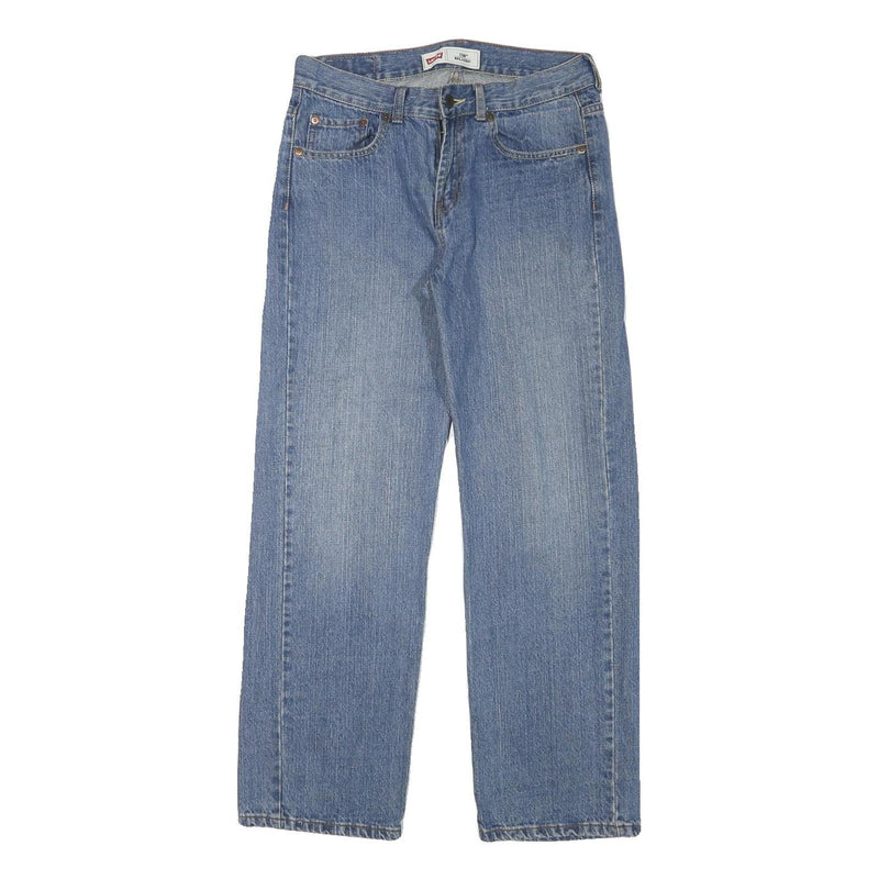 LEVI'S 550 Boys Jeans Blue Relaxed Straight Denim Medium W29 L29 Classic Zip