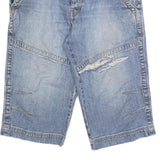 NO EXCESS Womens Denim Blue Casual Cotton Blend XL W36 Distressed Shorts