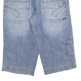 NO EXCESS Womens Denim Blue Casual Cotton Blend XL W36 Distressed Shorts