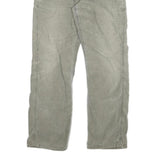 CARHARTT Mens Cotton Blend Regular Fit Beige Trousers W32 L29 Zip Closure
