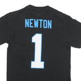 NFL Mens Black Carolina Panthers Graphic T-Shirt S Short Sleeve Crew Neck