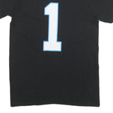 NFL Mens Black Carolina Panthers Graphic T-Shirt S Short Sleeve Crew Neck