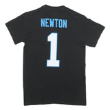 NFL Mens Black Carolina Panthers Graphic T-Shirt S Short Sleeve Crew Neck