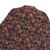 Womens Red Pattern Shirt M Floral Button-Up Lightweight Stylish