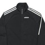 ADIDAS Mens Black Classic Zip Jacket XS Polyester Blend Plain Track Top
