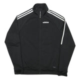 ADIDAS Mens Black Classic Zip Jacket XS Polyester Blend Plain Track Top