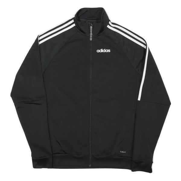ADIDAS Mens Black Classic Zip Jacket XS Polyester Blend Plain Track Top