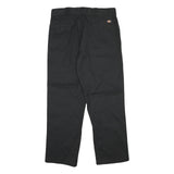 DICKIES Mens Cotton Blend Black Regular Straight Trousers W36 L30 Workwear Zip