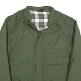 CRANE Mens Green L Polyester Blend Quilted Jacket Zip Lined Casual Outdoor
