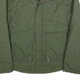 CRANE Mens Green L Polyester Blend Quilted Jacket Zip Lined Casual Outdoor