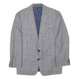 ARTHUR BELL Mens Black & White Check Jacket M Wool Blend Button Closure Classic