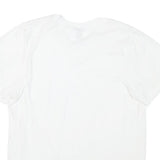 NAUTICA Mens White V-Neck T-Shirt M Cotton Blend Crew Neck Short Sleeve Casual