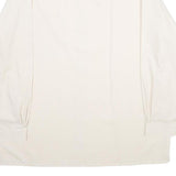 Mens Cream Plain Shirt 2XL Classic Long Sleeve Button Closure Smart Casual