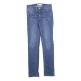 LEVI'S 510 Girls Slim Jeans Blue Denim Cotton Blend W27 L30 Classic Fit Zip
