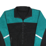 NOVARA Mens Black & Green Patterned Full Zip Fleece Jumper M Outdoor Cycling