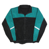 NOVARA Mens Black & Green Patterned Full Zip Fleece Jumper M Outdoor Cycling
