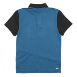 LACOSTE Mens Black & Blue Sport Polo Shirt XS Polyester Blend Ultra Dry